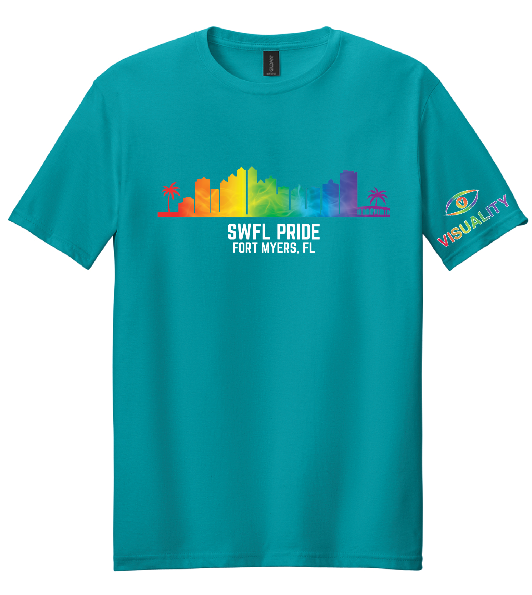 2026 SWFL Pride Festival Teal Cotton Tee